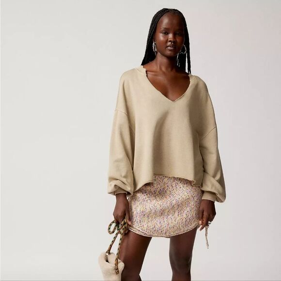 NWOT/NWT Out From Under Pullover Notch Neck Sweatshirt - Picture 5 of 7